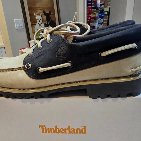 NEW! TIMBERLAND MEN'S AUTHENTIC BOAT SHOE Black and Tan Size 12 TB0A5RH8DH4 - Picture 5 of 11